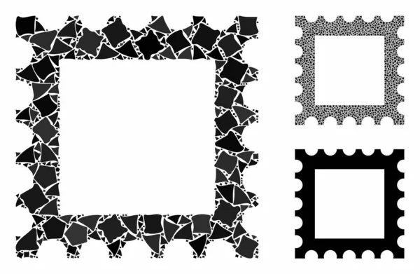 우표 의구성을 나타내는 울퉁불퉁 한 부분들 — 스톡 벡터