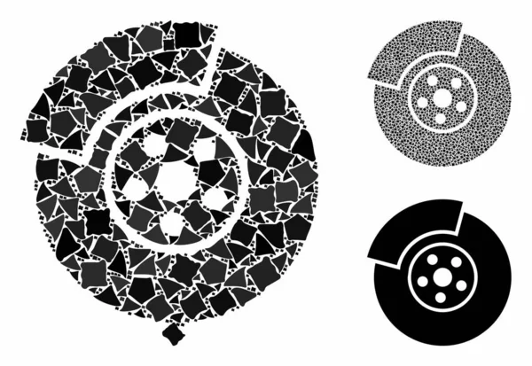 Frenos de coche Composición Icono de elementos Joggly — Vector de stock