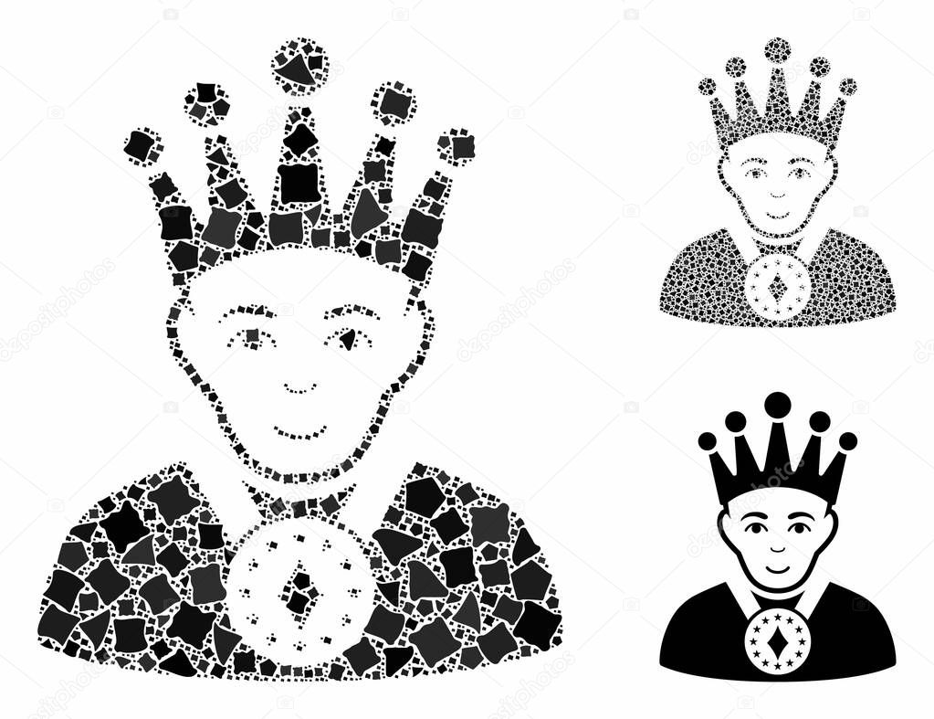 King Mosaic Icon of Inequal Elements