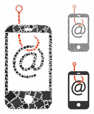 Ani Parçaların Kompozisyon Simgesini düzenleyen akıllı telefon e- postası