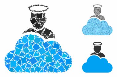 Bulut Tanrısı Engebeli Parçaların Mozaik Simgesi