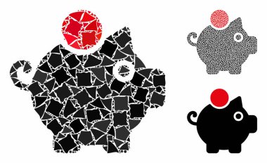 Domuz kumbarası Humpy Parts Mozaik Simgesi