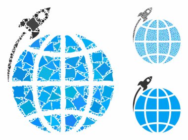 Gezegen uydusu fırlatma bileşimi Unequal Parçalar Simgesi