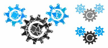 Aktarım tekerlekleri dönüş bileşimi Düzensiz Parçaların Simgesi