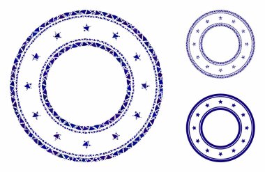 Çift yuvarlak çerçeve Titreşimli Parçaların Kompozisyon Simgesi