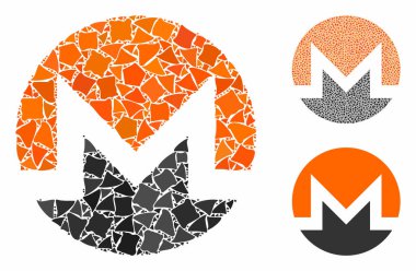 Monero para birimi Ragged Elements Mozaik Simgesi