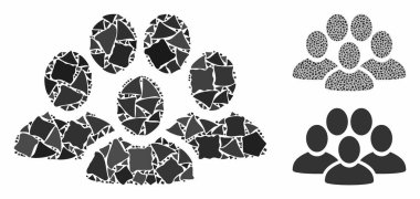 İnsanlar, Unneven Elementlerin Mozaik Simgesi 'ni doldurdu