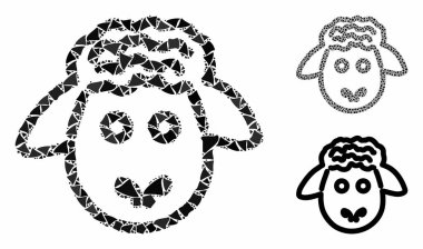 Koyun kafası Kompozisyon Eşitsiz Parçalar Simgesi