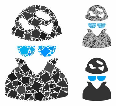 Görüldü casus Düzensiz Parçaların Mozaik Simgesi