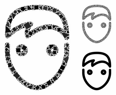 Düzensiz Elementlerin Kullanıcı Mozaik Simgesi