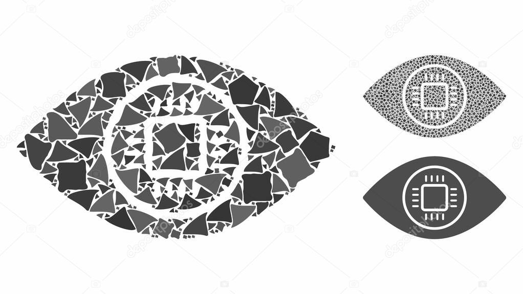 Cyborg eye Composition Icon of Rough Items