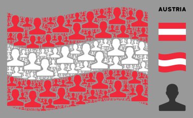 Avusturya Müşteri Malzemelerinin Bayrak Şablonu Dalgalanıyor