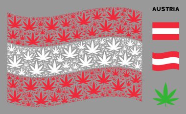 Avusturyalı Esrar Simgelerinin Bayrak Şablonu Dalgalanıyor