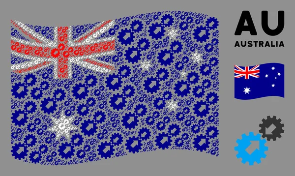 Integetés Ausztrália zászló minta integráció ikonok — Stock Vector