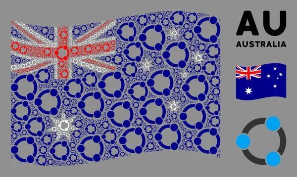 Размахивание австралийским флагом — стоковый вектор