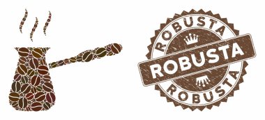 Kahve Mozaik Türk Kahvesi Çizilmiş Robusta Mührü