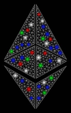 Flash Spotlu Parlak Kafes Ağ Ethereum