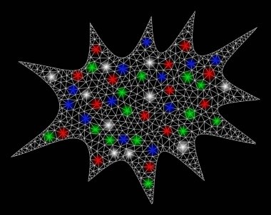 Parlak Örgü Gövdesi Işık Noktalarıyla Patladı