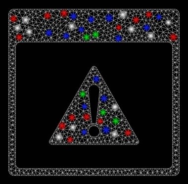 Flash Noktaları ile Parlak Ağ Kabartma Hatası Takvimi Sayfası