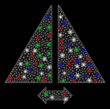 Parlak Ağ 2d Flash Noktaları ile Yatay Çevir