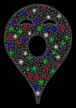 Parlak ağ 2d Uykucu Gülen Harita İşaretleyiciName