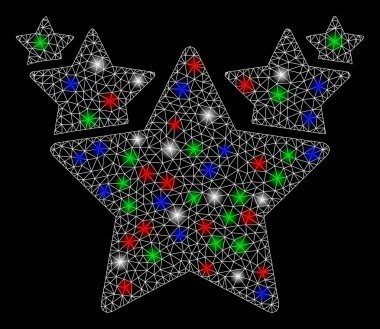 Parlak Ağ 2d Işık Noktalarıyla Vuruş Yürüyüşü