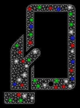 Parlak Ağlı Kabuk Akıllı Telefonu Fişek Benekli Tutma