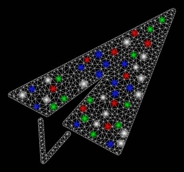 Aydınlık Noktalarla Parlak Ağ 2d Serbest
