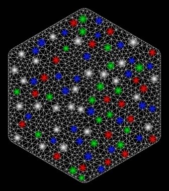Parlak Ağ İskeleti Altıgenle Dolduruldu