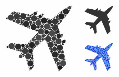 Uçak Mozaik Çemberler Simgesi