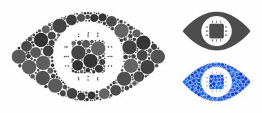 Küresel Ögelerin Biyonik Göz Devresi Biyonik Kompozisyon Simgesi