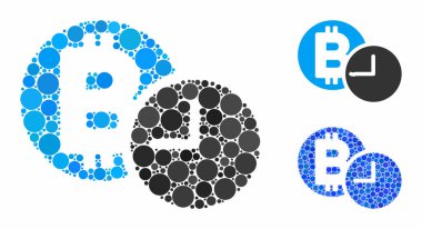 Bitcoin kredi saati bileşimi Çember Noktaları Simgesi