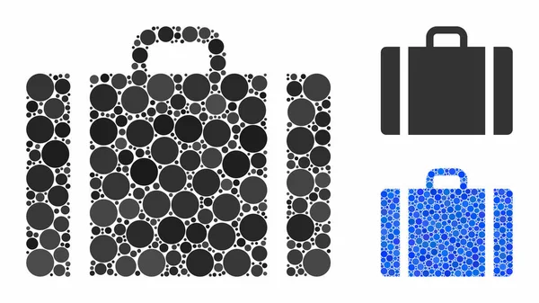 Composition des bagages Icône de cercles — Image vectorielle