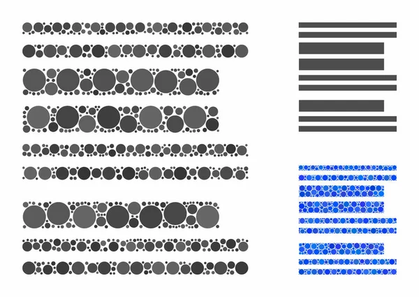Ícone de composição de código de barras de pontos redondos —  Vetores de Stock