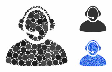 Çağrı Merkezi operatörü Çemberlerin Kompozisyon Simgesi