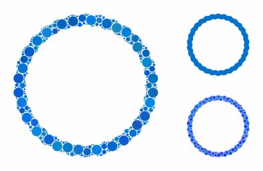 Sertifika roset çerçevesi Çember Noktalarının Mozaik Simgesi