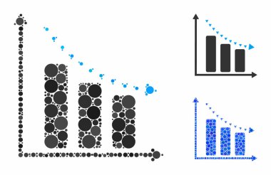 Noktalı negatif eğilim Çember Noktalarının Bileşimi Simgesi