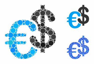 Küresel Ögelerin Euro ve Dolar Bileşimi Simgesi