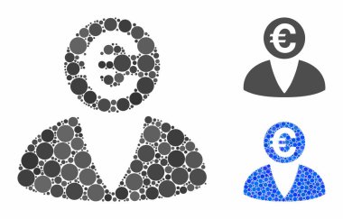 Avro Bankacısı Yuvarlak Noktaların Kompozisyon Simgesi