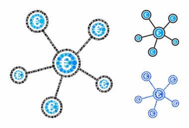 Avro Ağı Yapısı Yuvarlak Noktaların Kompozisyon Simgesi