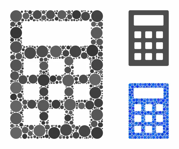Calculadora mosaico icono de puntos redondos — Archivo Imágenes Vectoriales