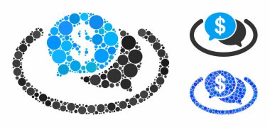 Finansal ağ sohbeti Çemberlerin Mozaik Simgesi