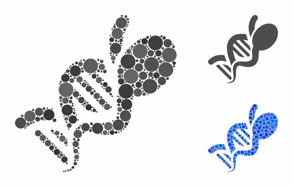 Icona di composizione genetica degli oggetti sferici — Vettoriale Stock