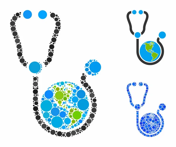 Всесвітня ікона охорони здоров'я композиція кола — стоковий вектор