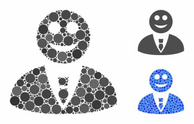 Yuvarlak Noktaların Mutlu Yönetici Kompozisyon Simgesi