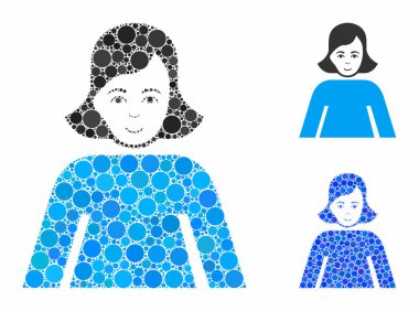 Yuvarlak Noktaların Bayan Mozaik Simgesi