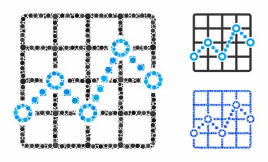 Satır grafiği Çemberlerin Mozaik Simgesi