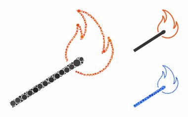 Küresel Ögelerin Mozaik Simgesini Eşleştir