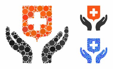 Tıbbi kalkan bakımı Yuvarlak Noktaların Mozaik Simgesini teslim etti