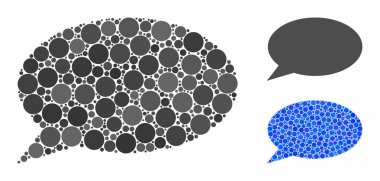 Küresel Ögelerin İleti Bulutu Bileşimi Simgesi